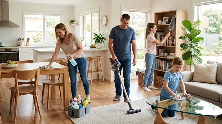 Weekly House Cleaning Checklist for Families