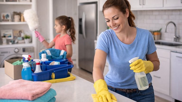 Weekly House Cleaning Routine for Busy Families
