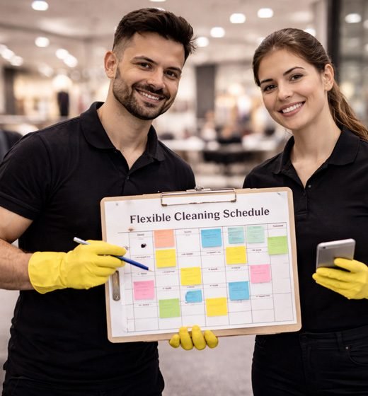 retail floor cleaning in store