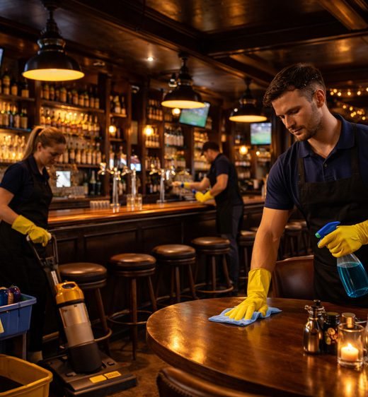 Nightclub cleaning services team