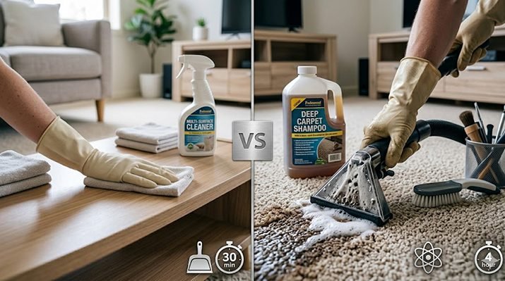 Deep Cleaning vs Regular Cleaning