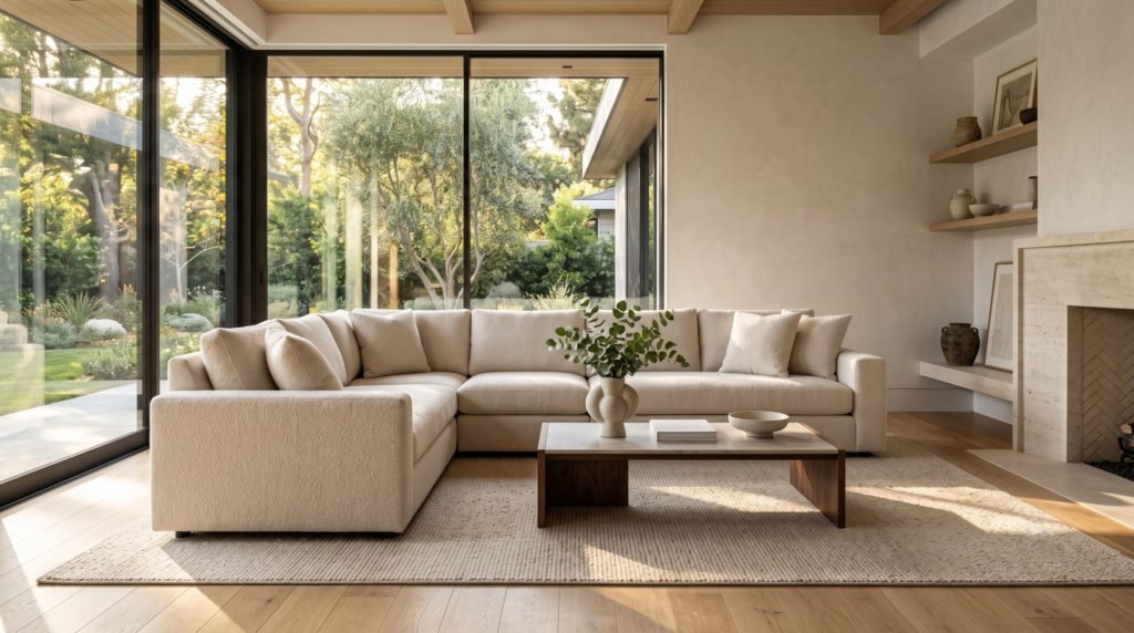 Beautifully restored living room furniture detailed by professional upholstery cleaning Gold Coast experts