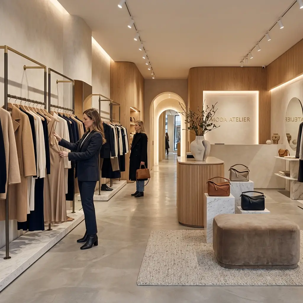 boutique interior with designer
