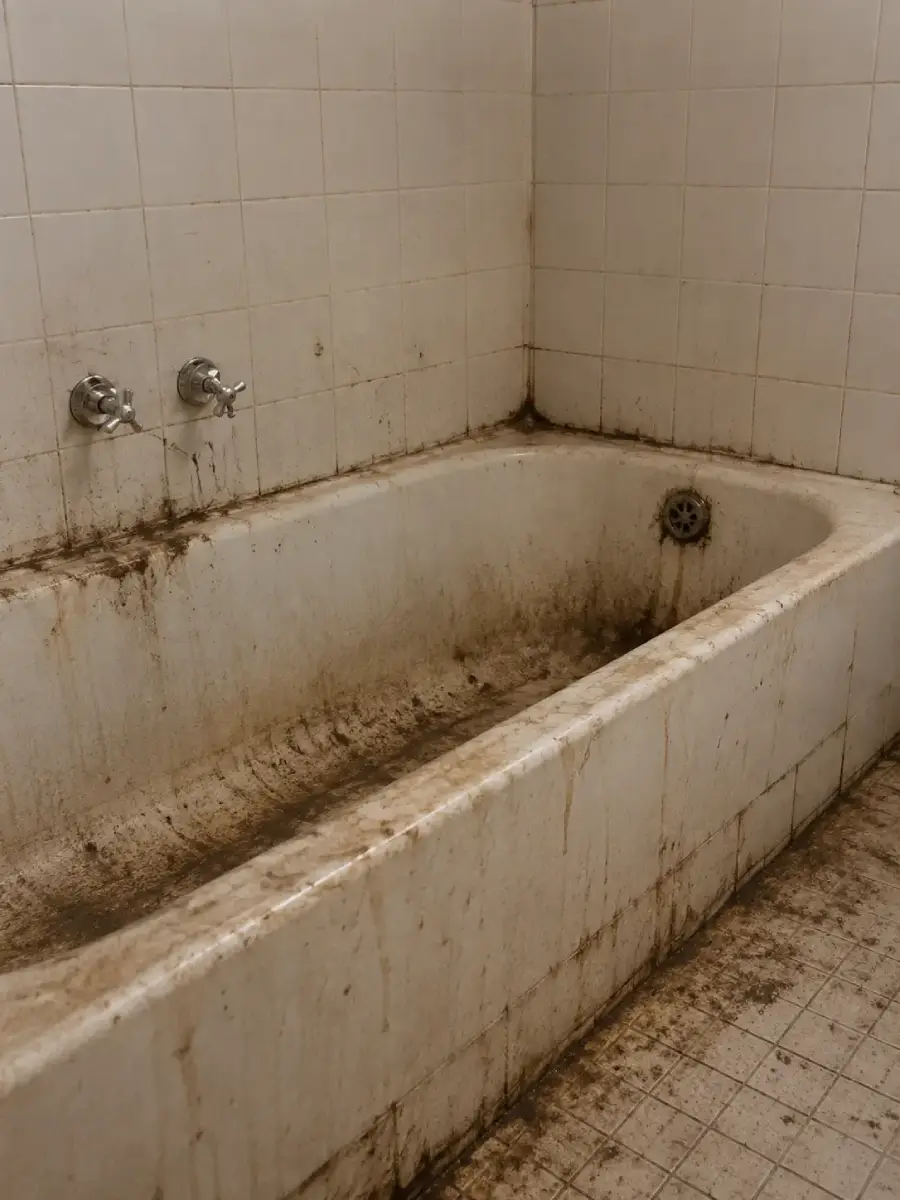 Stained Bathroom